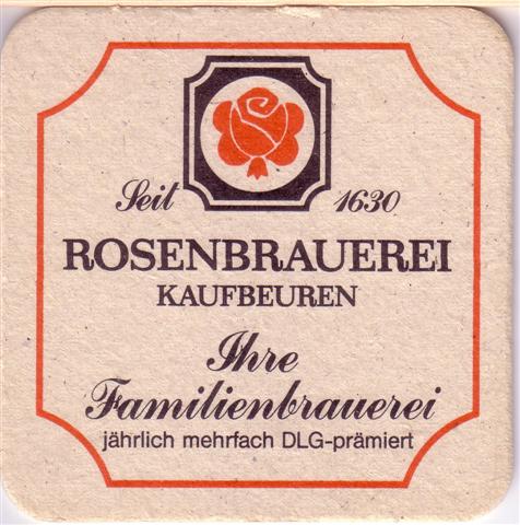 kaufbeuren kf-by rosen quad 1a (180-ihre familienbrauerei-schwarzrot) 